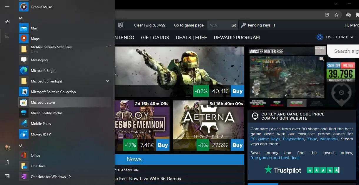 microsoft store app on windows 10